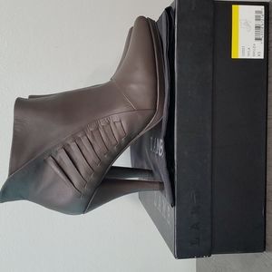 L.A.M.B NYLA Brown Ankle Booties